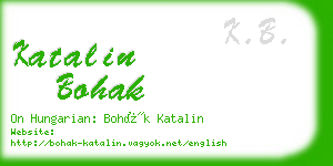 katalin bohak business card